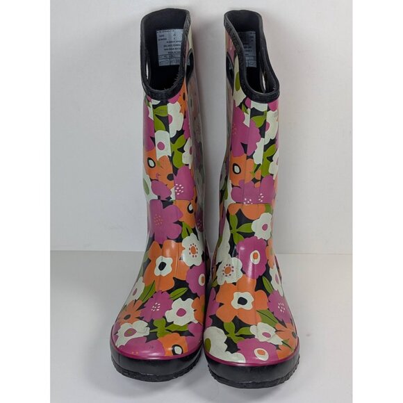 Bogs Women’s Size 9 M Tall Floral Work Rain Boots Waterproof Farm Garden Pull On - Picture 3 of 7